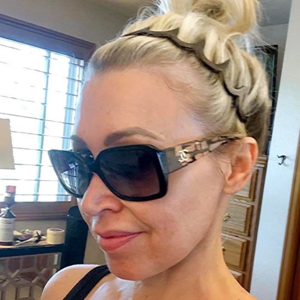 Auth Chanel 5213501/3c Rectangular Sunglasses. - image 2